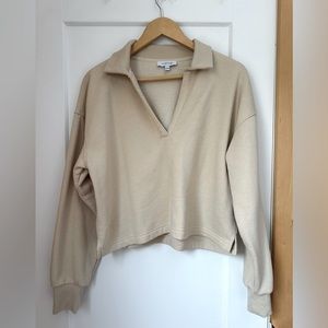 Women’s rugby shirt, size M, tan colour